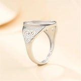 Men's 925 Silver Adjustable Ring Base for 13x18mm Cabochons