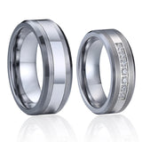 Men's Love Alliance CZ Wedding Rings Set for Men and Women Tungsten Carbide