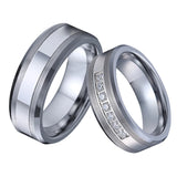 Men's Love Alliance CZ Wedding Rings Set for Men and Women Tungsten Carbide