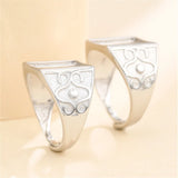 Men's Adjustable Ring Base for 10x13mm Cabochons 925 Silver Plated SR0201