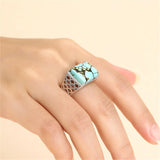 Men's 925 Silver Adjustable Ring Base for 11x16mm Cabochons