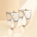 Men's 925 Silver Adjustable Ring Base for 11x16mm Cabochons