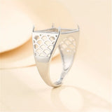 Men's 925 Silver Adjustable Ring Base for 11x16mm Cabochons