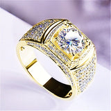Men's Round Cut 2.0CT CZ Adjustable Business Ring