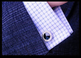 Men's Sea Brass Big Stone Cufflinks & Retail