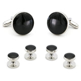 Men's Round Stud Set Cuff Links Brass Material Tuxedo Studs