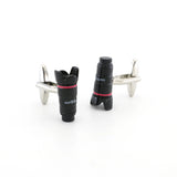 Men's SLR Camera Lens Cufflinks Brass Material Photographer Cuff Links