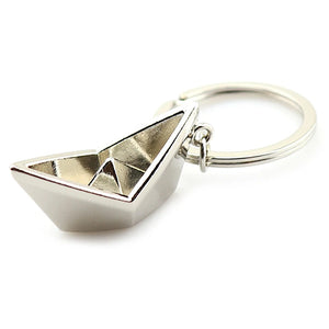 Men's Sailing Paper Boat Keychain Lucky Gift for Sailor Men Women
