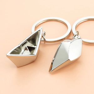Men's Sailing Paper Boat Keychain Lucky Gift for Sailor Men Women