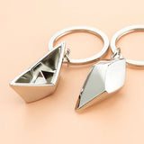 Men's Sailing Paper Boat Keychain Lucky Gift for Sailor Men Women