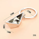 Men's Sailing Paper Boat Keychain Lucky Gift for Sailor Men Women