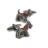 Vintage Scottish Terrier Cuff Links Copper Material