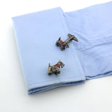 Vintage Scottish Terrier Cuff Links Copper Material