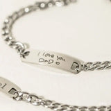 Men's Personalized Stainless Steel Bracelet - Custom Engraved Name or Picture
