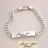 Men's Personalized Stainless Steel Bracelet - Custom Engraved Name or Picture