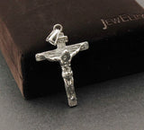 Men's Silver Jesus Cross Pendant