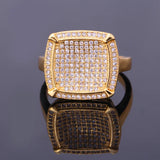 Men's Yellow Plated CZ Wedding Ring Jewelry