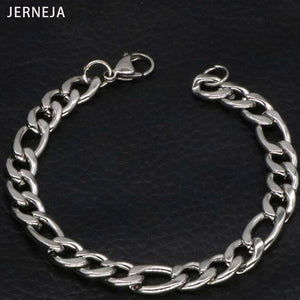 Stainless Steel Round Chain Bracelet Unisex Wrist Jewelry
