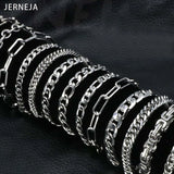 Stainless Steel Round Chain Bracelet Unisex Wrist Jewelry