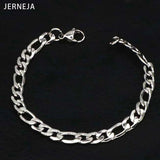 Stainless Steel Round Chain Bracelet Unisex Wrist Jewelry