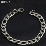 Stainless Steel Round Chain Bracelet Unisex Wrist Jewelry