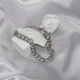 Men's Stainless Steel Snap Bracelet Cuban Chain Bracelet Homme Punk Jewelry