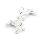 Men's Skull Cufflinks Silver Skeleton Cuff Links