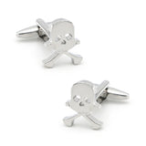 Men's Skull Cufflinks Silver Skeleton Cuff Links