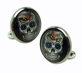 Men's Brass Skull Cufflinks Skeleton Cuff Links