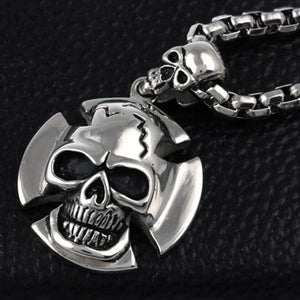 Men's Skull Necklace Motorcycle Enthusiast Punk Skeleton Pendant