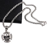 Men's Skull Necklace Motorcycle Enthusiast Punk Skeleton Pendant