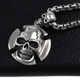 Men's Skull Necklace Motorcycle Enthusiast Punk Skeleton Pendant