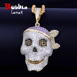 Men's Skull Pendant Necklace Plated Hip Hop Rock Jewelry