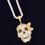 Men's Skull Pendant Necklace Plated Hip Hop Rock Jewelry