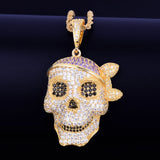 Men's Skull Pendant Necklace Plated Hip Hop Rock Jewelry