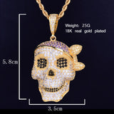 Men's Skull Pendant Necklace Plated Hip Hop Rock Jewelry