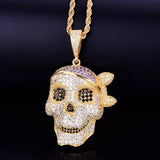 Men's Skull Pendant Necklace Plated Hip Hop Rock Jewelry