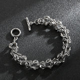 Men's Stainless Steel Skull Bracelet Gothic