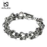 Men's Stainless Steel Skull Bracelet Gothic