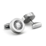Men's Gunblack Round Brass Cufflinks Classic