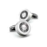 Men's Gunblack Round Brass Cufflinks Classic