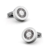 Men's Gunblack Round Brass Cufflinks Classic