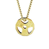 Men's Barbell Dumbbell Pendant Necklace Stainless Steel Fitness Jewelry