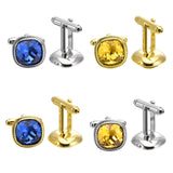 Men's Zircon Cufflinks Business Wedding Accessories