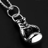 Men's Stainless Steel Boxing Glove Necklace Chain Pendant