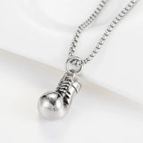Men's Stainless Steel Boxing Glove Necklace Chain Boxing Glove Pendant Necklaces