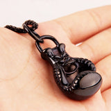 Men's Stainless Steel Boxing Glove Necklace Chain Pendant