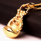Men's Stainless Steel Boxing Glove Necklace Chain Pendant