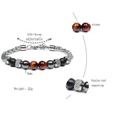 Men's Steel Bracelet Stone String Charm Jewelry Gift