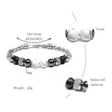 Men's Steel Bracelet Stone String Charm Jewelry Gift